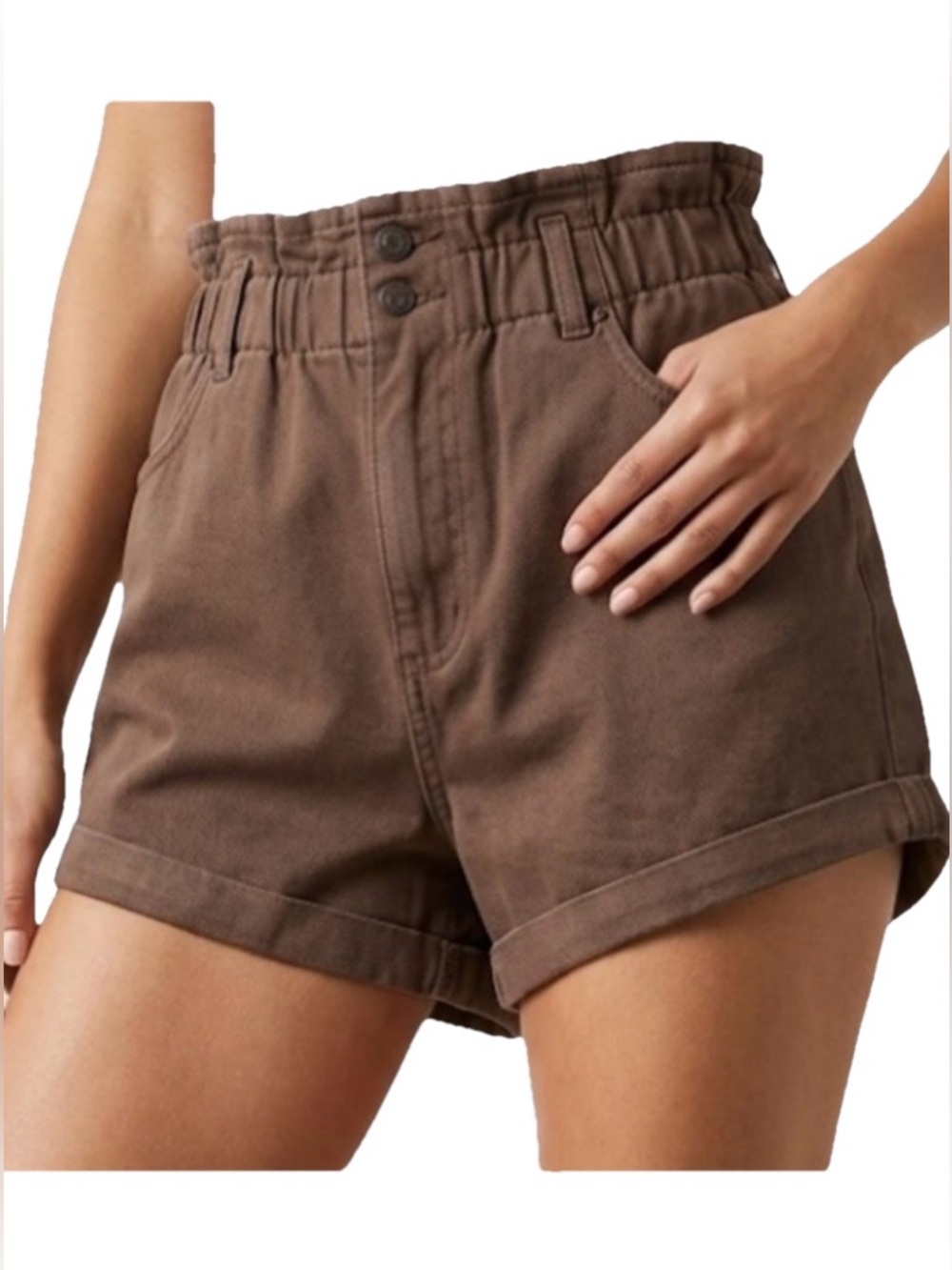 Black Orchid Milla Paperbag Short High Waist Women’s Brown Shorts Size 26